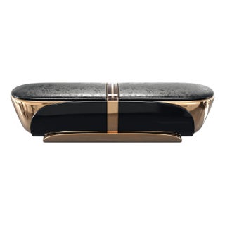 "Bond" Bench With Bronze and Stainless Steel, Handmade For Sale