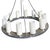 Silver Large Modernist Twelve-Light Nickel Finished Chandelier For Sale - Image 8 of 8