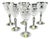 Meissen Crystal Wine Glasses, Floral Engraved & Cane Cut, German Bleikristall, 1960s, Set of 6 For Sale