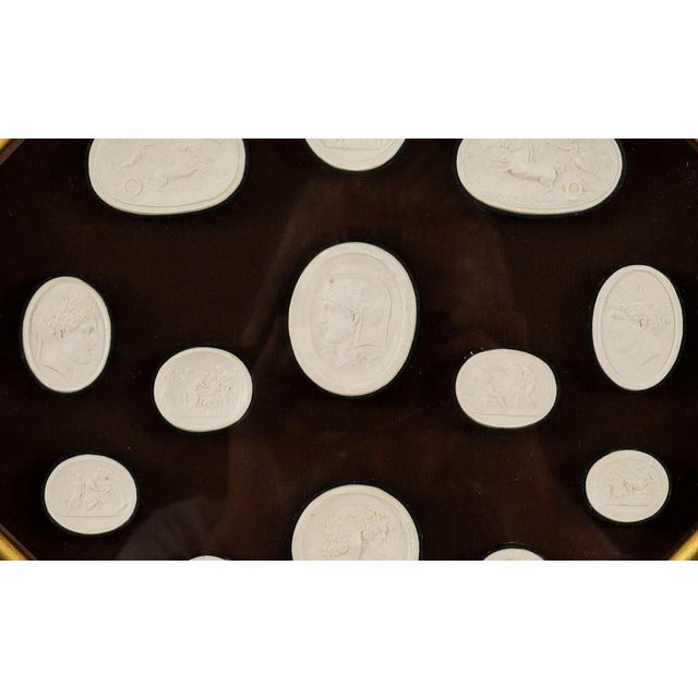 Antique Early 19th Century Grand Tour Italian Octagonal Framed Intaglios, Set of 2 For Sale - Image 3 of 16