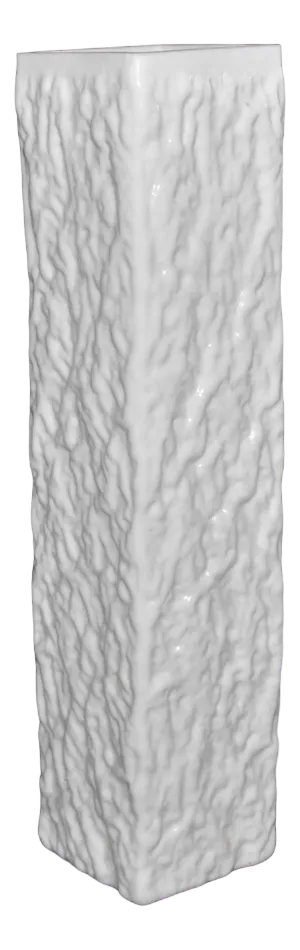 German White Glass Vase in Imitating Porcelain, 1970s