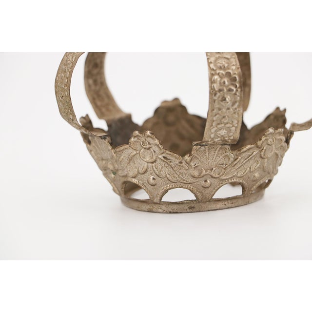 19th Century Portuguese Baroque Saint Crown, Tin For Sale - Image 10 of 17