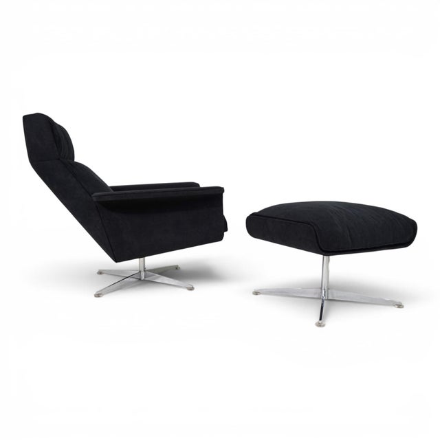 Gray Siesta 62 Lounge Chair with Ottoman by Jacques Brule for Kaufeld, 1960s, Set of 2 For Sale - Image 8 of 18