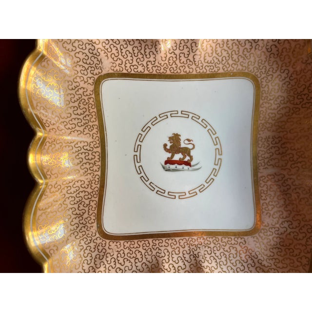Antique Early 19th Century Worcester Barr Flight & Barr Porcelain Armorial Square Serving Dish For Sale - Image 15 of 15