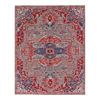 Handmade Traditional Design Wool Rug. 7'10" X 9'9" For Sale