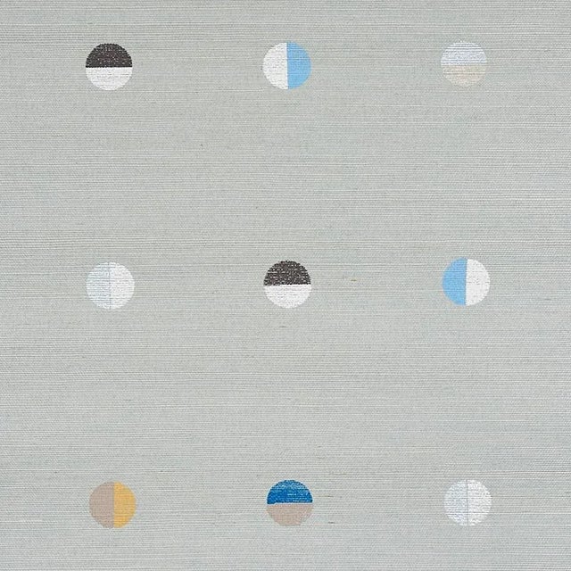 Joshua Tree Hand Printed Sisal wallpaper in multi-on-ivory was designed by Caroline Z Hurley in her Brooklyn studio....