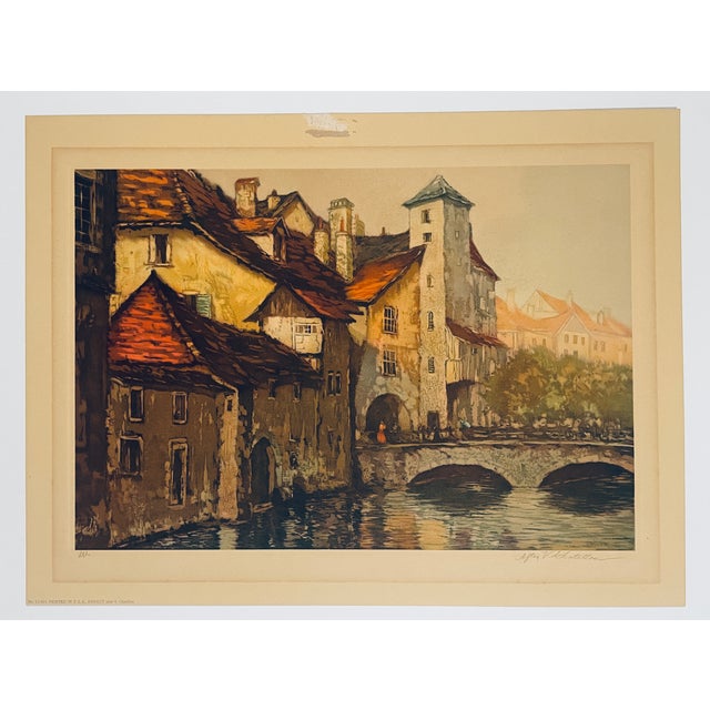 French Annecy France Print by Chatillon For Sale - Image 3 of 3