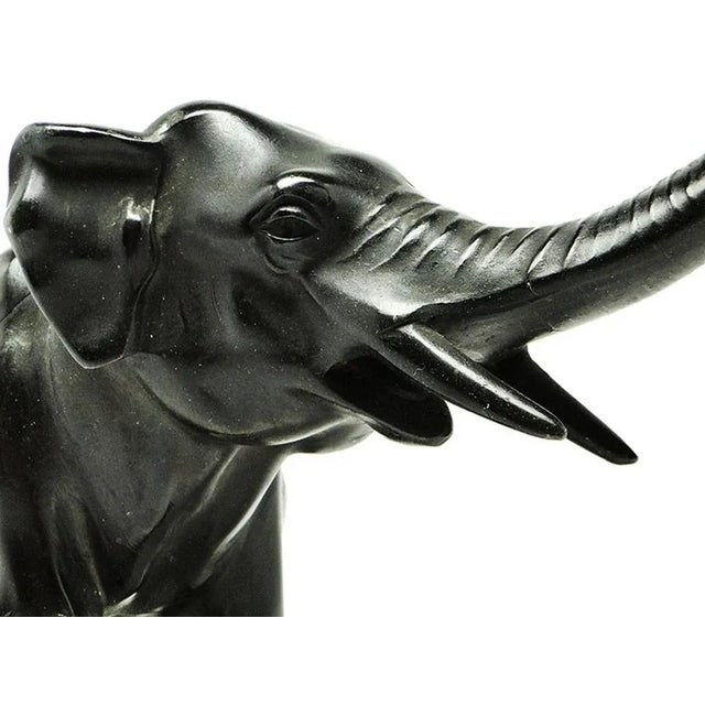 Art Deco Figurine with Elephant, Poland, 1930s, in Very Good conditions. Designed 1920 to 1949