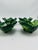 Beautiful bowls in a leaf design! These vivid green bowls have small feet that add to their special look! They are not...
