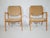 Wood Set of Mid-Century Modern Lounge Chairs in Cherry, 1970s For Sale - Image 7 of 10