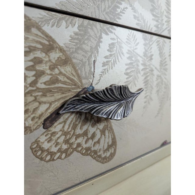 Grange Lacquered Chest of Drawers with Butterfly Motif For Sale - Image 5 of 7