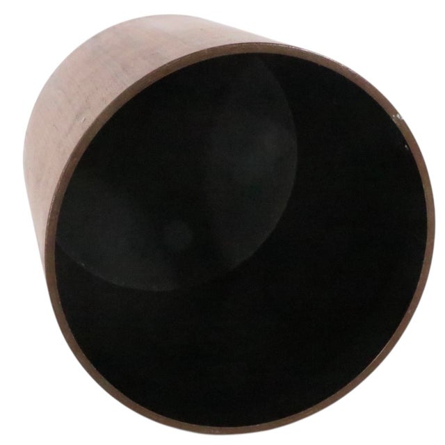 Minimalist Mid Century Modern waste basket by McDonald Products, in the manner of Martin Arberg, Servex, Rainbow Wood...