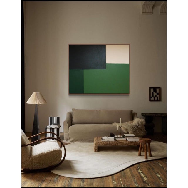Bodasca, Minimalist Abstract Green Composition, 2026, Acrylic on Canvas For Sale - Image 7 of 15