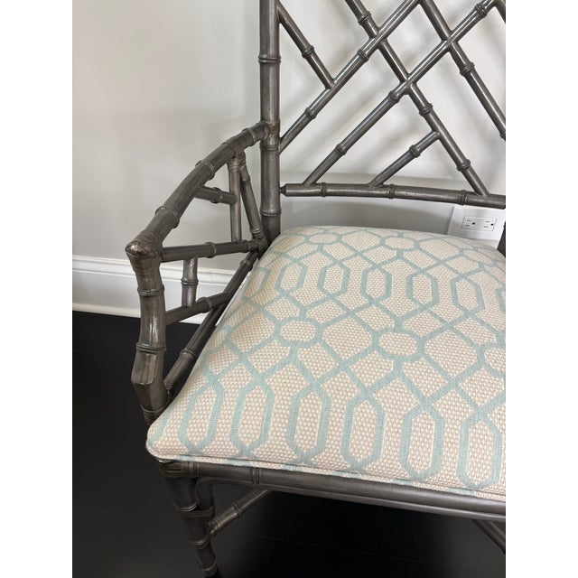 Ethan Allen Chinese Chippendale Lian Arm Chair by Ethan Allen For Sale - Image 4 of 9