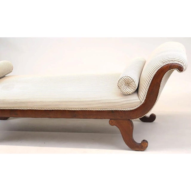 American Antique Mahogany Chaise Lounge, 19th Century For Sale - Image 3 of 5