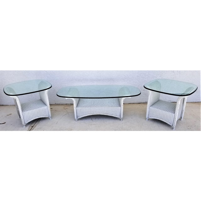 Lloyd Flanders Loom Wicker Lounge Chairs For Sale - Image 12 of 13