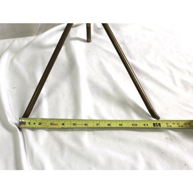 Brass Mid-Century Modern Brass Glass side Table For Sale - Image 8 of 18
