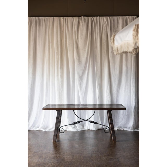 Lyre Leg Catalan Style Trestle Table - From France Late 1800s For Sale - Image 11 of 18