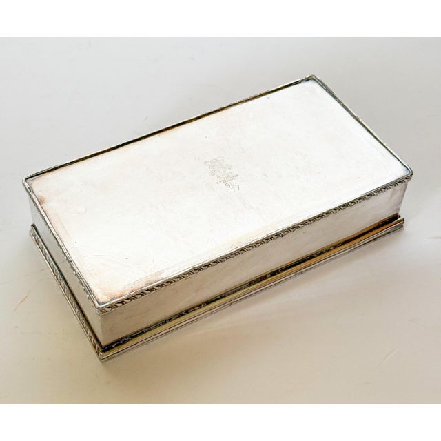 Vintage Silver Plate Large Keepsake Jewelry Box, by Benedict Proctor For Sale - Image 9 of 10