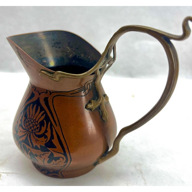 1900 - 1909 Arts & Crafts Copper and Brass Coffee Service by Carl Deffner, 1900s, Set of 4 For Sale - Image 5 of 18