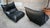 Zinzolo Armchairs in Black Leather by Vittorio Varo for Plan, 1970s, Set of 2 For Sale - Image 3 of 6