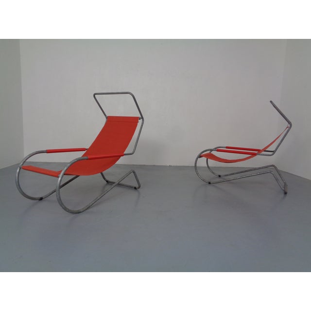 Contemporary Set of Lido Sun Lounger by Battista & Gino Giudici for Wohnbedarf, 1999 For Sale - Image 3 of 18