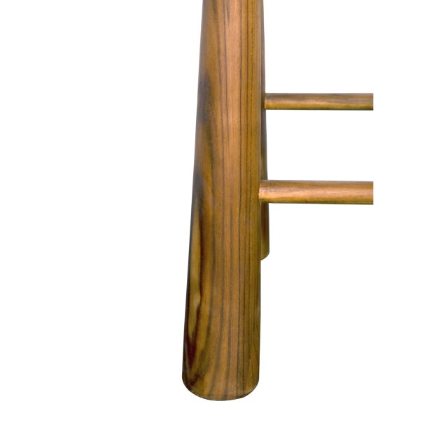 Mid-Century Modern Laredo Bar Stool, Teak with Synthetic Woven For Sale - Image 3 of 7