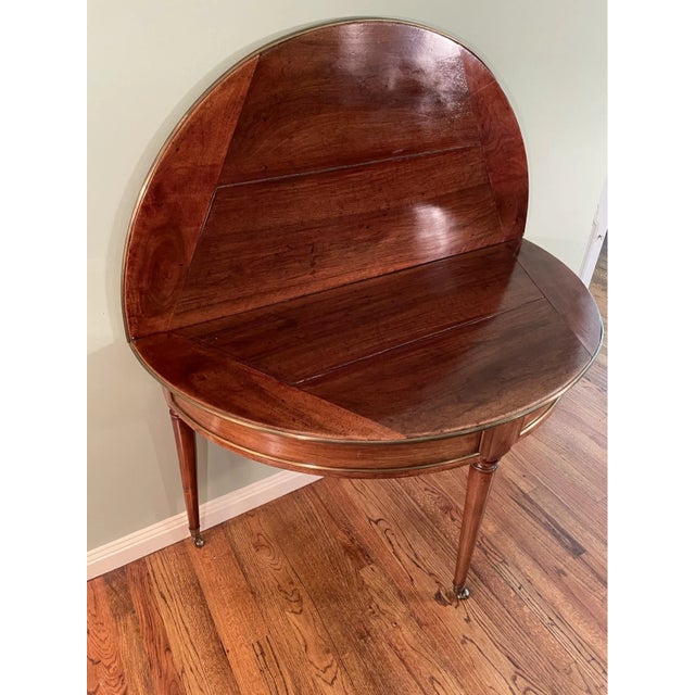 19th Century Antique English Regency Style Mahogany Circular Game Table and Bronze Mount For Sale - Image 10 of 12