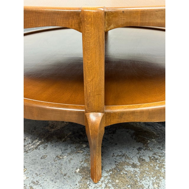Wood Mid 20th Century French Provincial Style Round Coffee Table, 37 Inch For Sale - Image 7 of 12