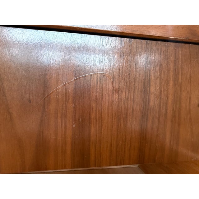 Vintage Mid-Century Modern Walnut Long Dresser With Mirror Kent Coffee Style For Sale - Image 9 of 16