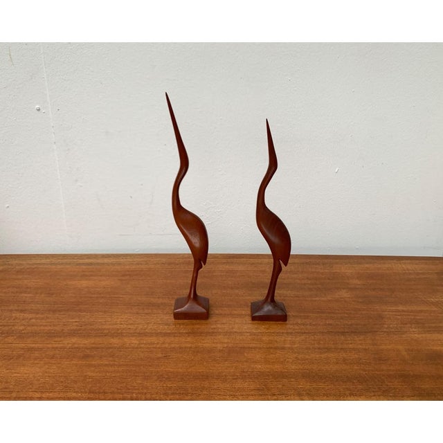 Mid-Century Wooden Teak Birds, 1960s, Set of 2 For Sale - Image 6 of 15
