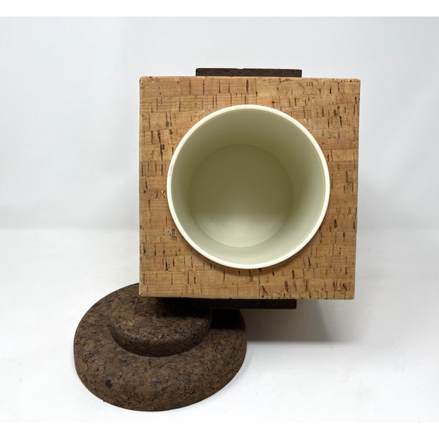 1970s 1970s Mid Century MOdern Two-Tone Cork Ice Bucket For Sale - Image 5 of 12