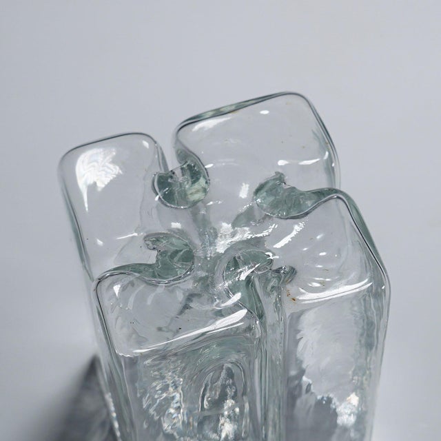 Transparent Alfredo Barbini Murano Art Glass Vase 1971 For Sale - Image 8 of 8