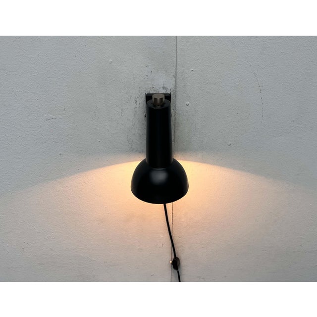 Mid-Century Modern German Black Minimalist Wall Lamp from Hustadt, 1960s For Sale - Image 17 of 18