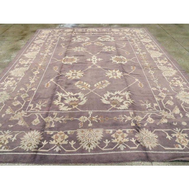 Galerie Shabab Collection Early 20th Century Turkish Oushak Rug For Sale - Image 4 of 8