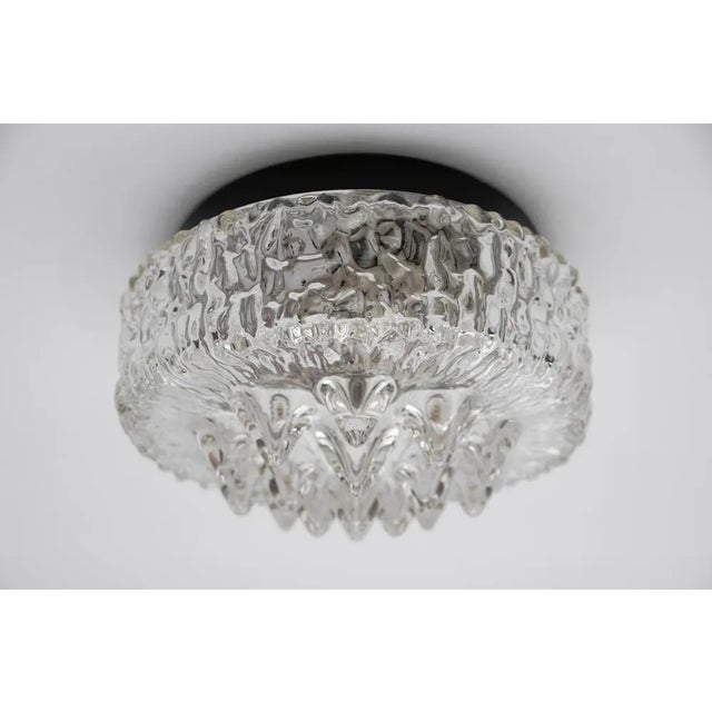 Clear Glass Icicles Flush Mount, Germany, 1960s For Sale - Image 11 of 11