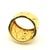 1980s Italian 18k Gold and Diamond Wide Band Ring, Size 6 For Sale - Image 9 of 12