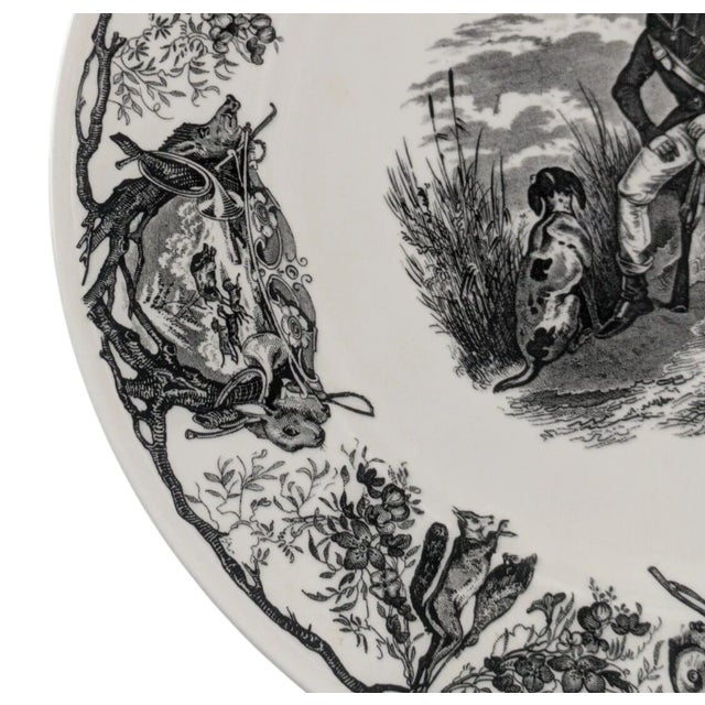 Mid 20th Century Villeroy & Boch La Chasse La Fatigue Dinner Plate Discontinued Toile Hunting For Sale In Montgomery - Image 6 of 10