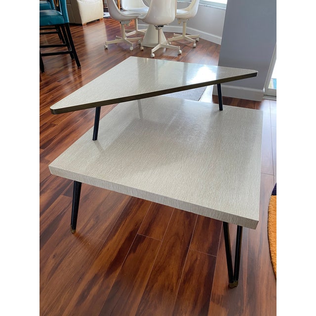 Mid Century Modern Atomic Retro Step Table For Sale - Image 4 of 8