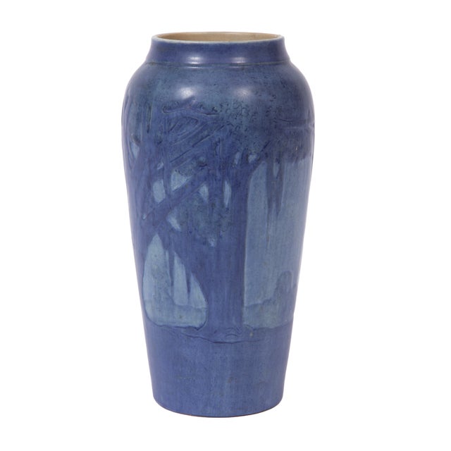 An evocative late-period example of Newcomb College Art Pottery, this substantial 10 1/2-inch vase dates to 1928 and...