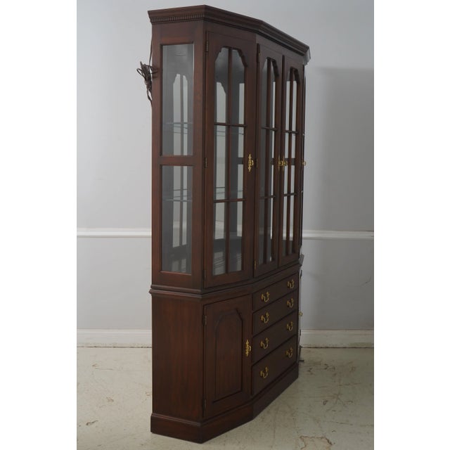 Age: C.1995 Details: Finish no.22 Cherry 2 Piece Construction Adjustable Shelves Dovetailed Drawer Construction High...