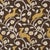 SAMPLE - Schumacher Les Gazelles Au Bois Fabric In Chocolate For Sale