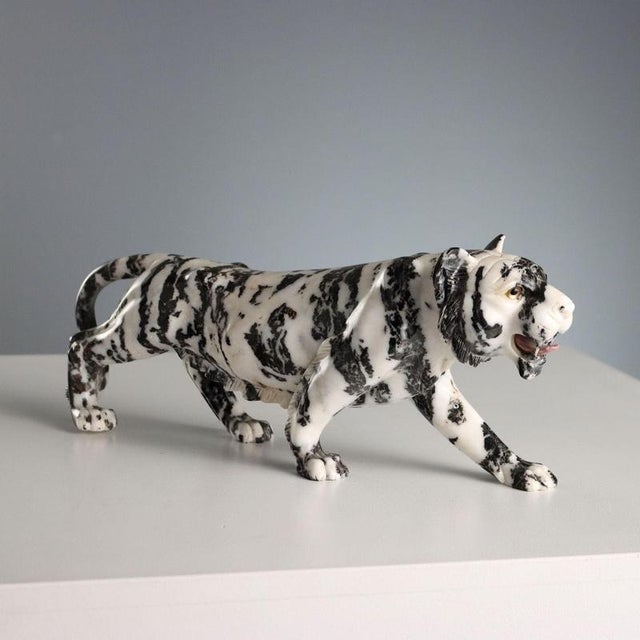 White Black and White Marble Panther For Sale - Image 8 of 8