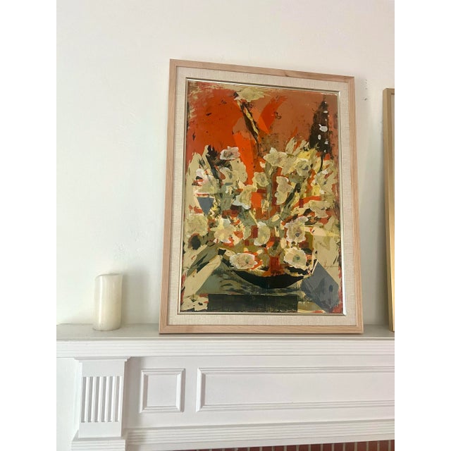 Vintage Framed Floral Still Life Art Print For Sale In Los Angeles - Image 6 of 8