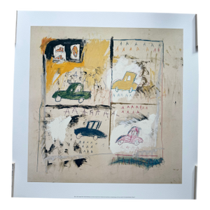 Jean Michel Basquiat (1960-1988), Old Cars 1981, Copyright Estate of Jean Michel Basquiat and Printed in Uk. Licensed by Artestar Ny