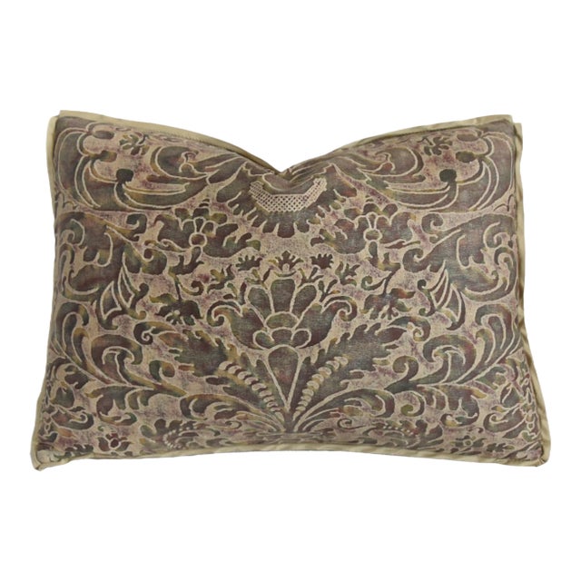 Italian Designer Mariano Fortuny Caravaggio Feather/Down Pillow For Sale