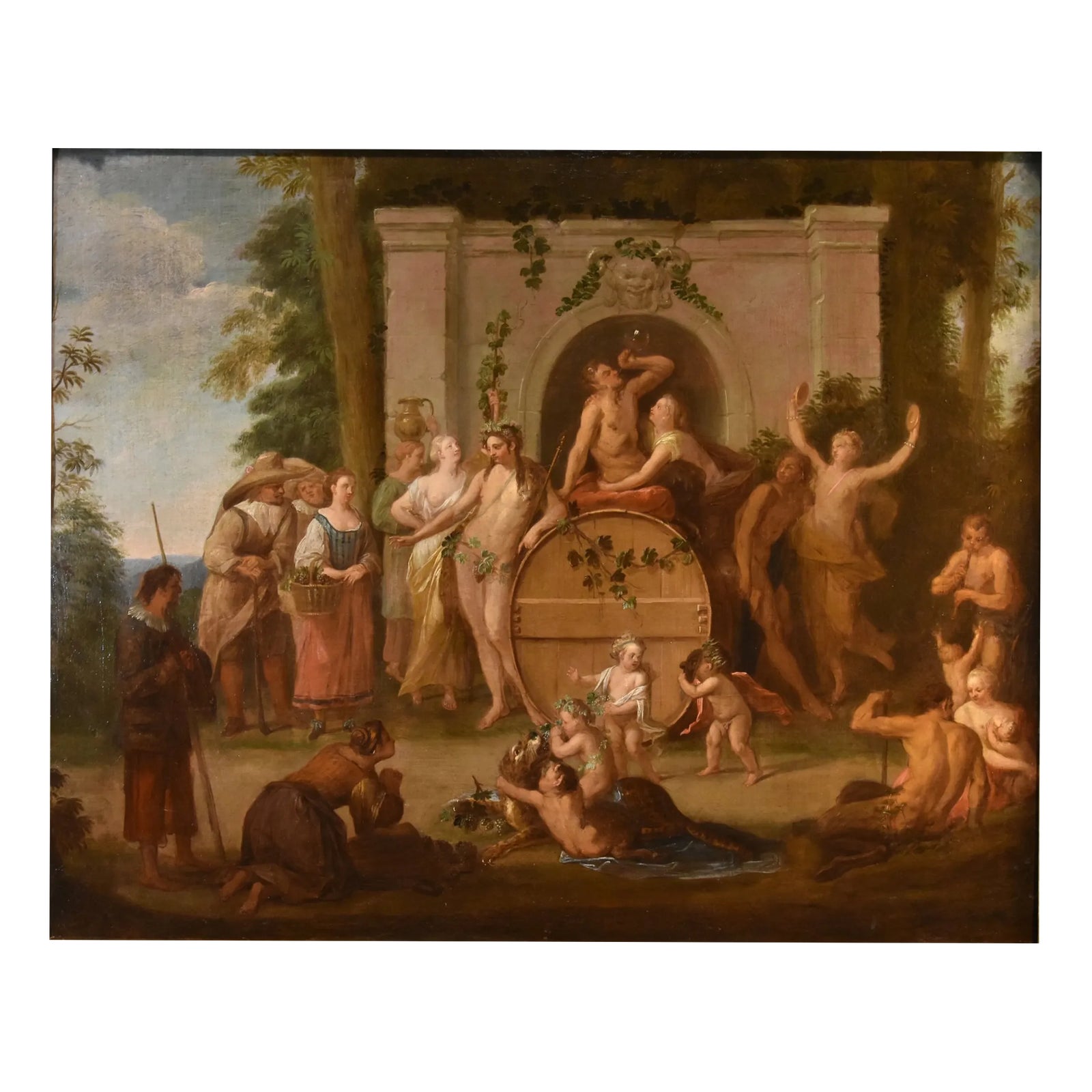 Jean Jacques Spoede, Triumph of Bacchus, 1730, Oil on Canvas, Framed |  Chairish, image size:1600x1600
