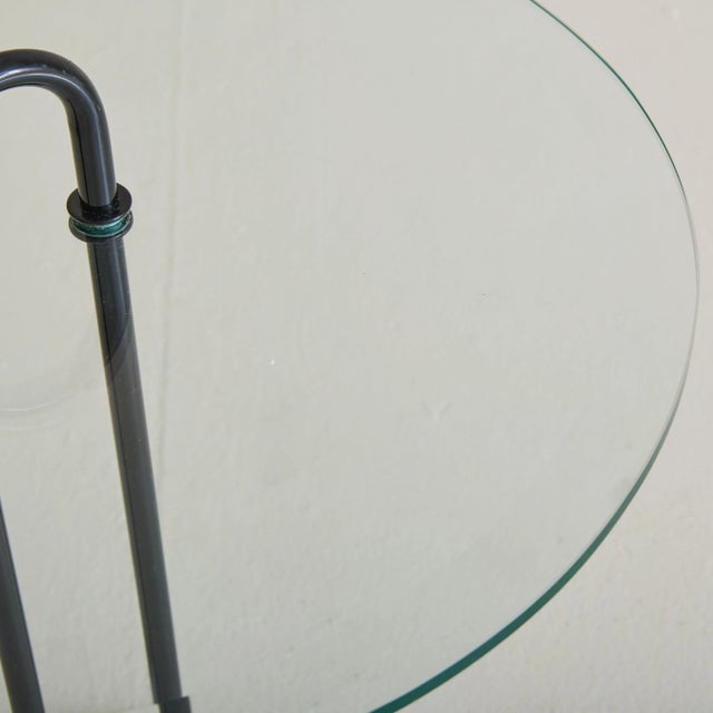 Italian Marble Glass Side Table Attr Vico Magistretti for Cattelan Italia, 1980s For Sale In Chicago - Image 6 of 6