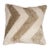 Custom Designed Chevron Pillow in Champagne and White Mongolian Lambswool For Sale