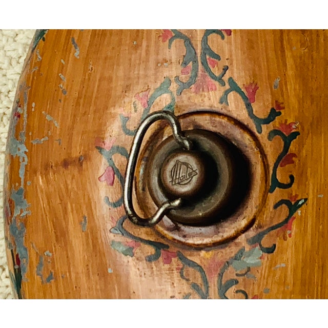 Vintage German Hailo Painted Metal Bed Warmer Hot Water BottleU For Sale - Image 13 of 15